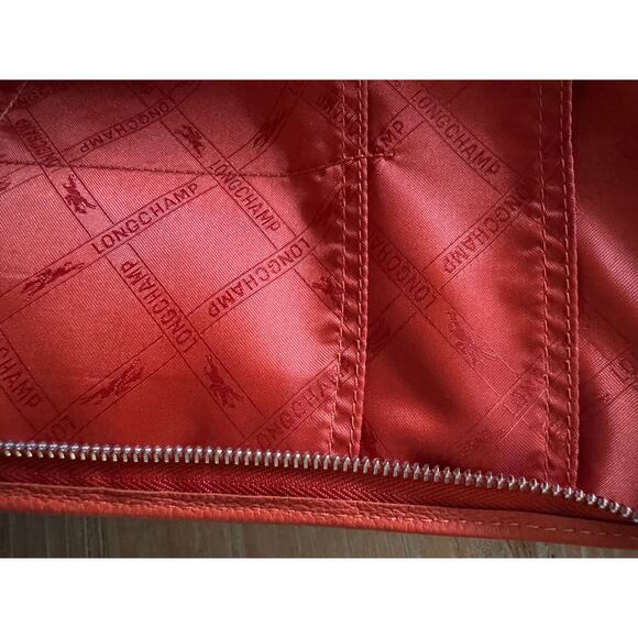 Longchamp France Le Foulonné Pilot burnt orange Leather Ipad Case - Picture 4 of 8